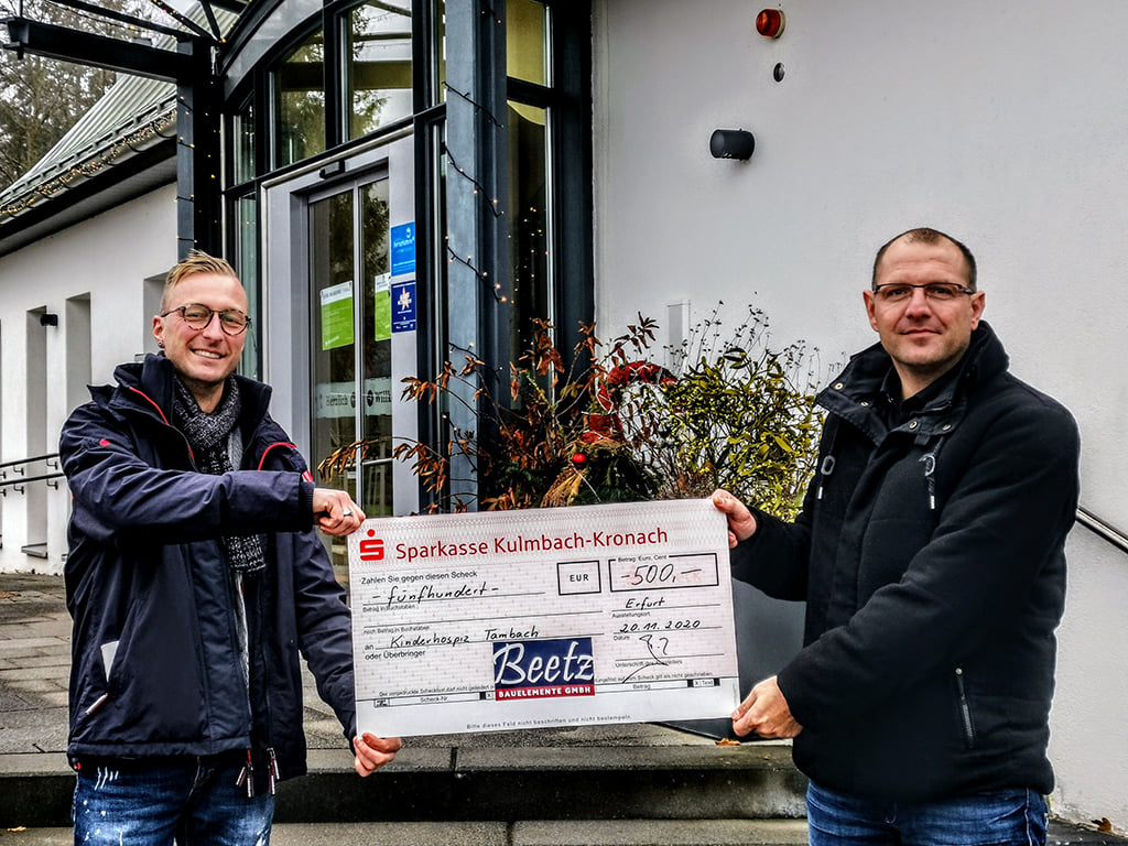 Spende für Kinderhospitz Tambach